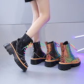 Novi model ženskih čizama sa vezicama u boji