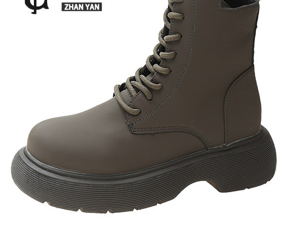 Ležerne čizme s ravnom platformom i vezicama