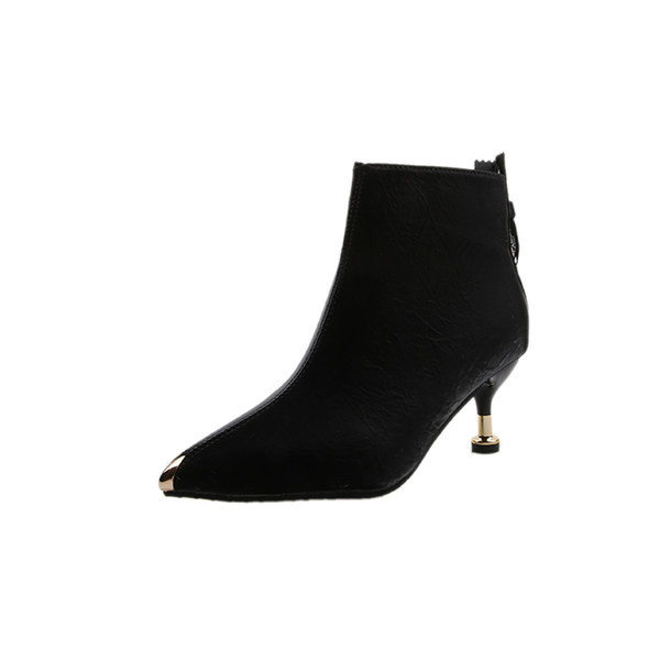 Ženske čizme na špic sa patent zatvaračem u dvije boje