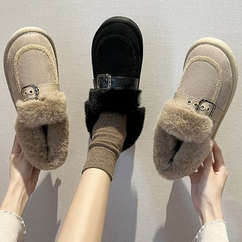 Μοντέρνες μπότες από eco suede με αγκράφα