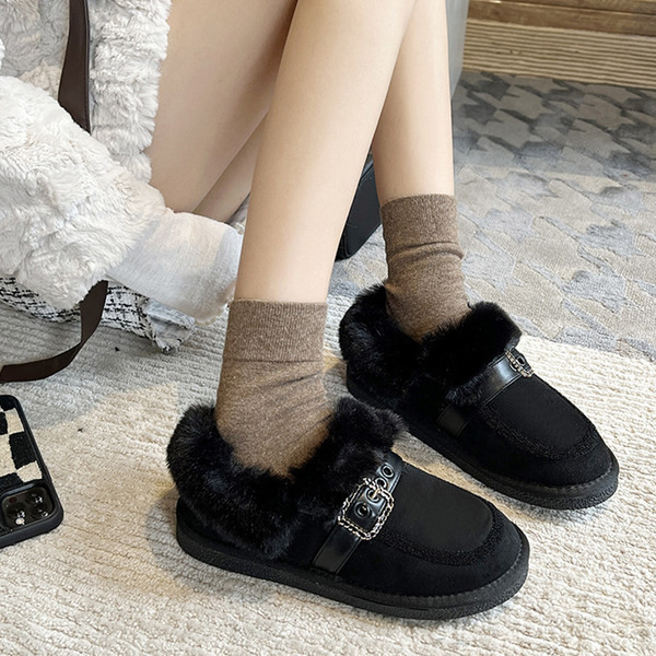 Moderne čizme od eko brušene kože sa kopčom