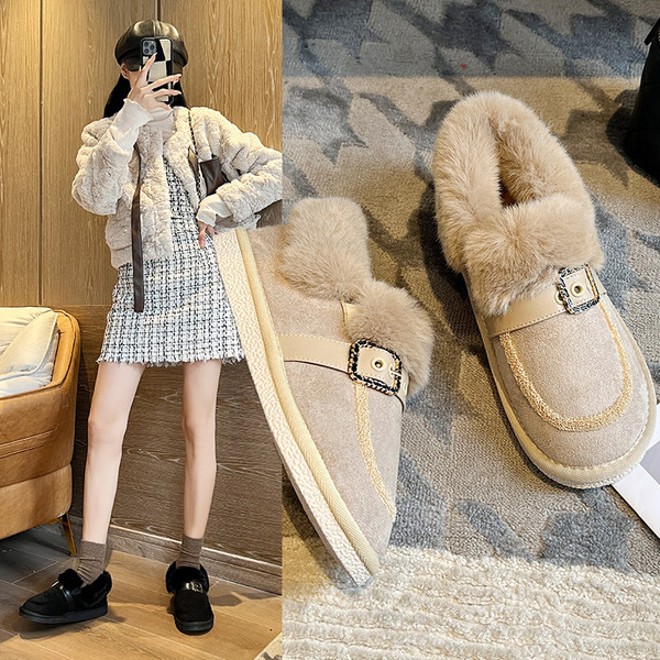 Moderne čizme od eko brušene kože sa kopčom