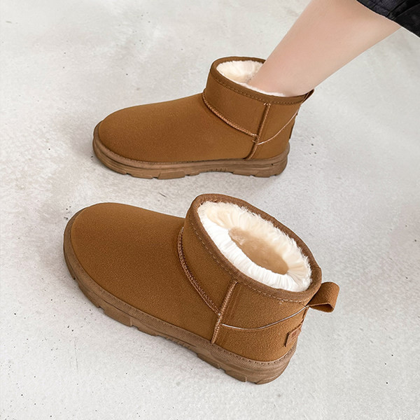 Ženske čizme od brušene kože s toplom postavom