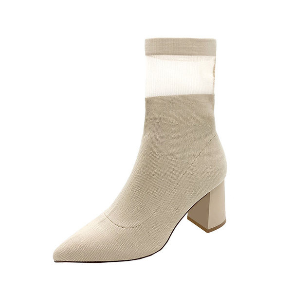 Moderne ženske čizme - model u špic sa debelom petom od 6,5 cm