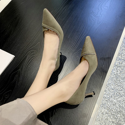 Ženske cipele na visoku petu 7 cm špicasti model s kamenčićima