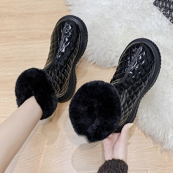 Ženske čizme od eko kože sa perom i ravnim đonom