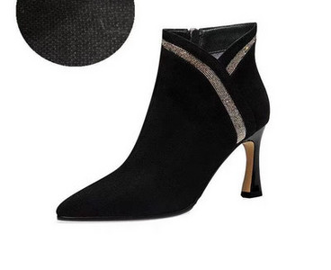 Ženske čizme sa kamenčićima - eko koža ili eko antilop