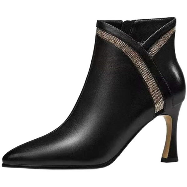 Ženske čizme sa kamenčićima - eko koža ili eko antilop