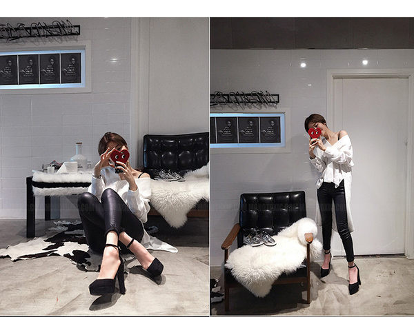 Ženske cipele s visokom petom i remenom