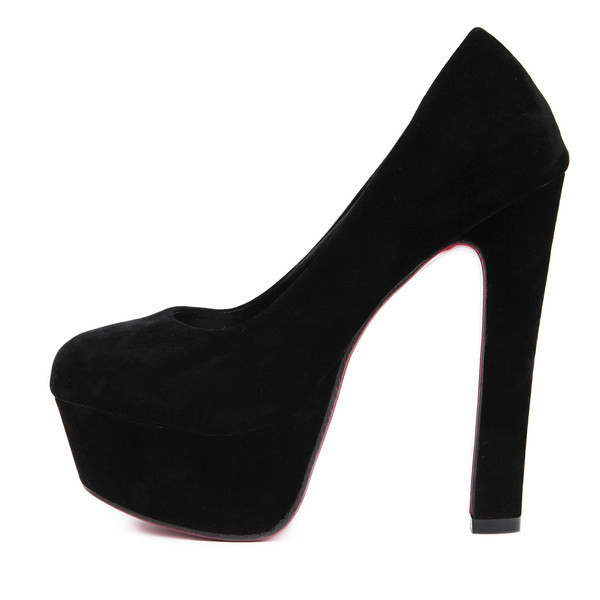 Elegantna ženska cipela od eko brušene kože debljine 14 cm