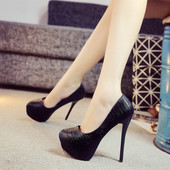 Ženske kožne cipele s visokom tankom petom