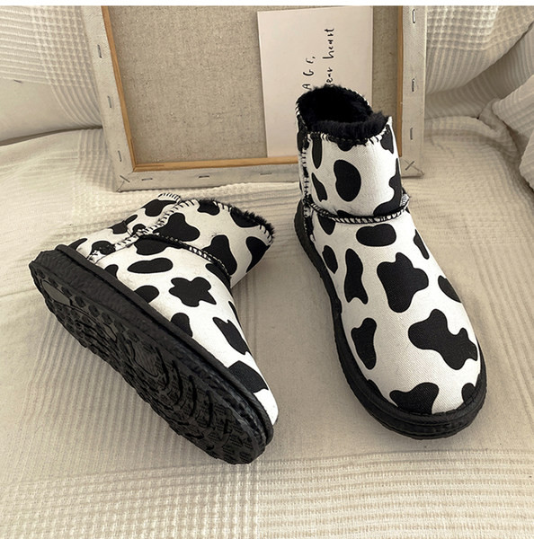 Ženske čizme s toplom postavom - animal print