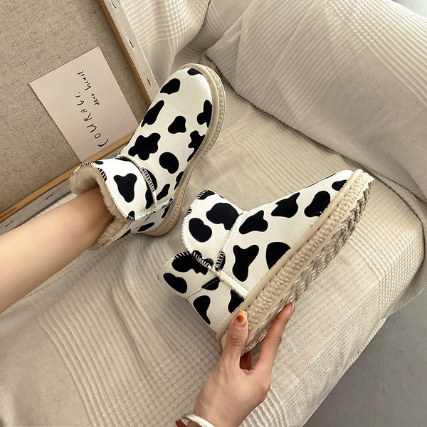 Ženske čizme s toplom postavom - animal print