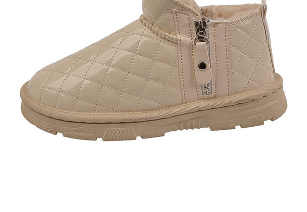 Ženske čizme s toplom postavom i kopčanjem na zip