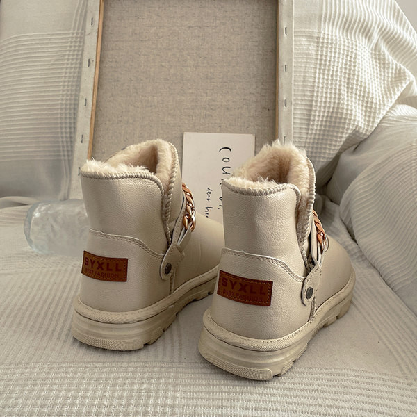 Ženske čizme od eko kože sa metalnim lancima