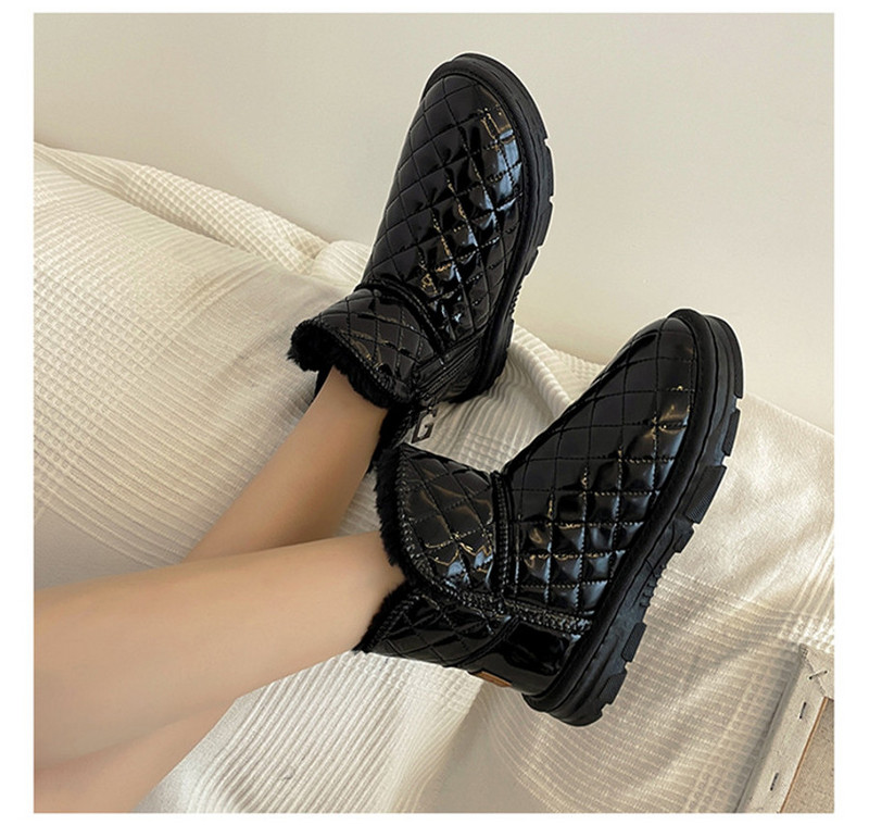 Дамски боти с топла подплата -  равна подметка