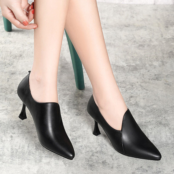 Ženske casual cipele od eko kože sa petom od 5 cm