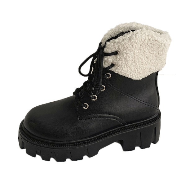 Zimske kubanke od eko kože sa visokim grubim đonom