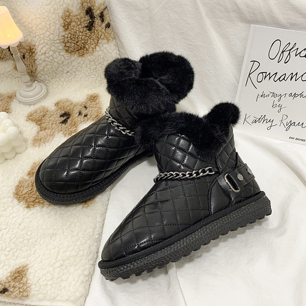 Ženske čizme s perom i metalnim lancem