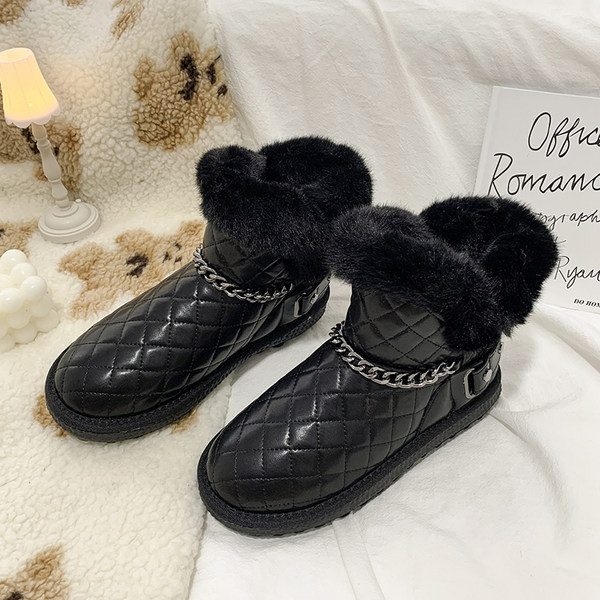 Ženske čizme s perom i metalnim lancem