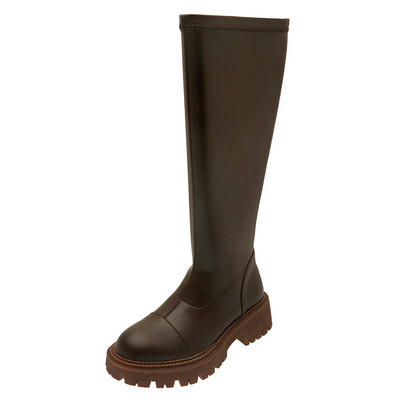 Ženske čizme od eko kože sa grubim đonom