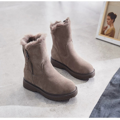 Novi model ženskih čizama od eko brušene kože sa patentnim zatvaračem