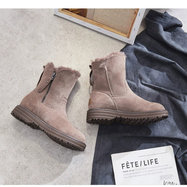 Novi model ženskih čizama od eko brušene kože sa patentnim zatvaračem