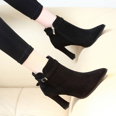 Ženske cipele na visoku petu 10 cm patent zatvarač i kopča