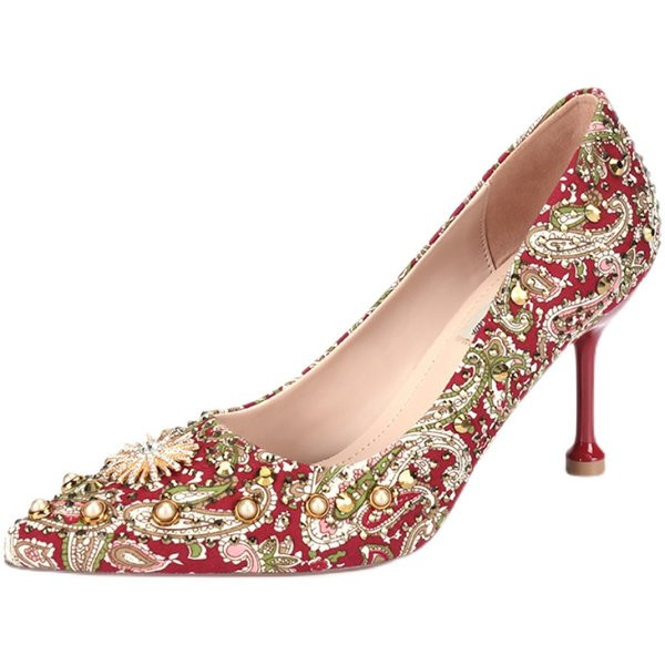 Ženske moderne cipele s ušicama i petom od 6 cm