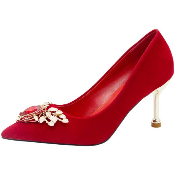 Ženske moderne cipele s metalnim ukrasom - dva modela