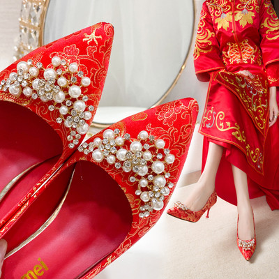 Elegantne ženske cipele u nekoliko modela sa biserima i kamenčićima