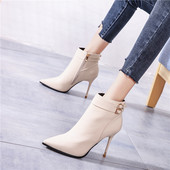 Novi model kožnih cipela na visoku petu 10 cm i metalnu kopču