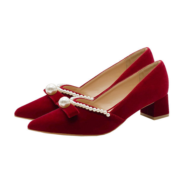 Ženske cipele od eko brušene kože u crvenoj boji - više modela