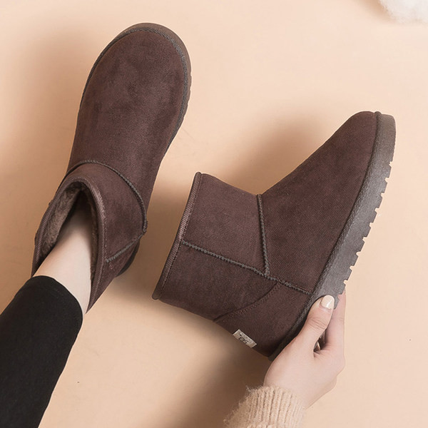 Ženske čizme običan model sa toplom postavom