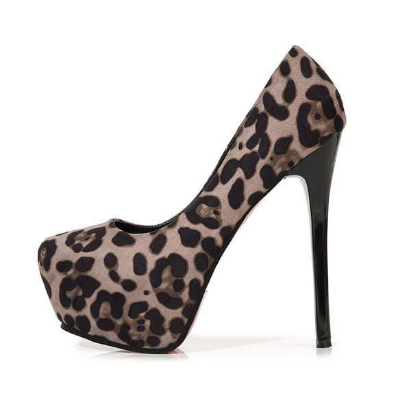 Ženske cipele s leopard uzorkom i petom od 12 cm