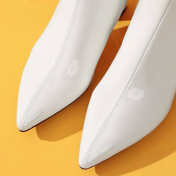 Ženske casual čizme s patentnim zatvaračem i debelom petom