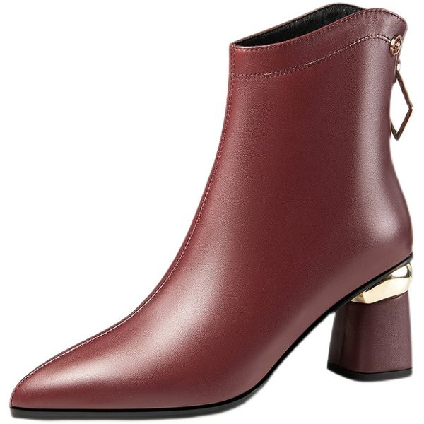 Ženske čizme od eko kože sa niskom debelom petom