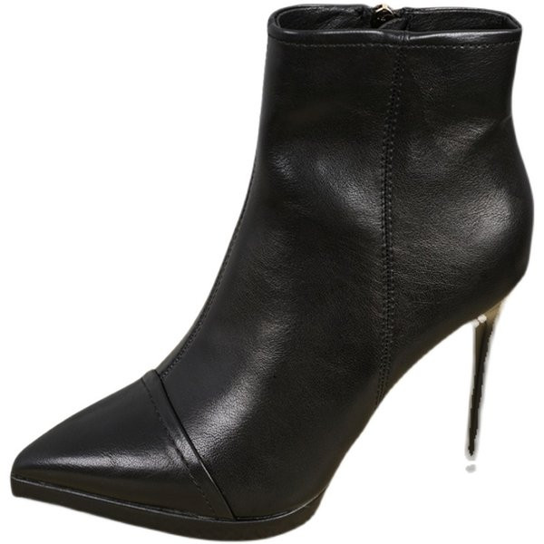 Ženske kožne cipele na špic na visoku petu 11 cm