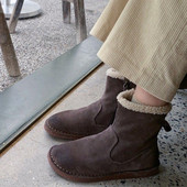 Ženske antilop čizme sa toplom postavom - dvije boje