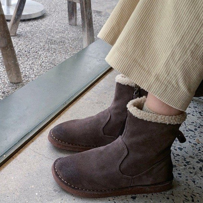 Ženske antilop čizme sa toplom postavom - dvije boje