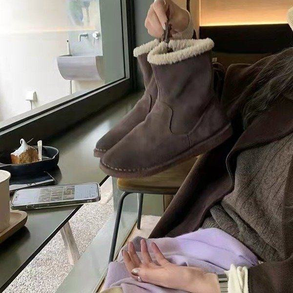 Ženske antilop čizme sa toplom postavom - dvije boje