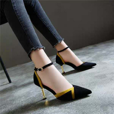 Moderne ženske cipele od eko brušene kože sa petom od 7,6 cm