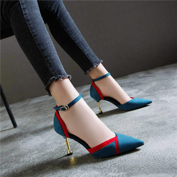 Moderne ženske cipele od eko brušene kože sa petom od 7,6 cm