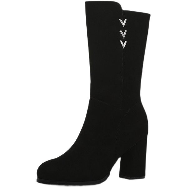 Novi model ženskih čizama na četvrtastu petu 7 cm