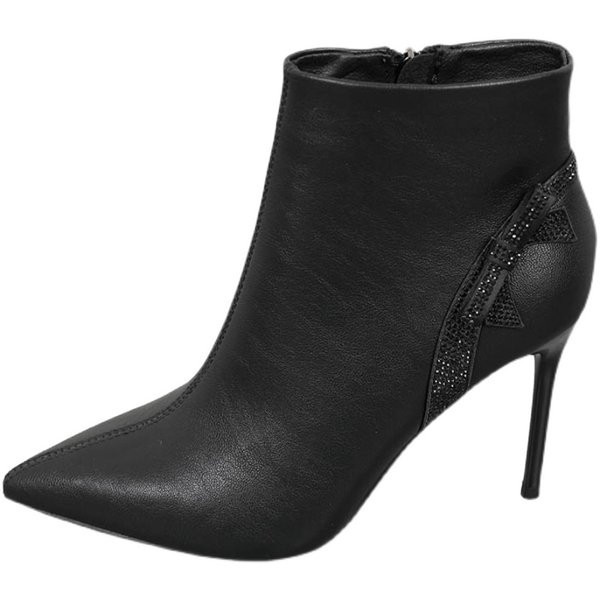 Moderne čizme na špic s patentnim zatvaračem u bež i crnoj boji