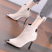 Moderne ženske čizme na špic sa tankom petom od 9,5 cm