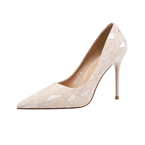 Elegantne ženske cipele na špic sa petom od 10 cm