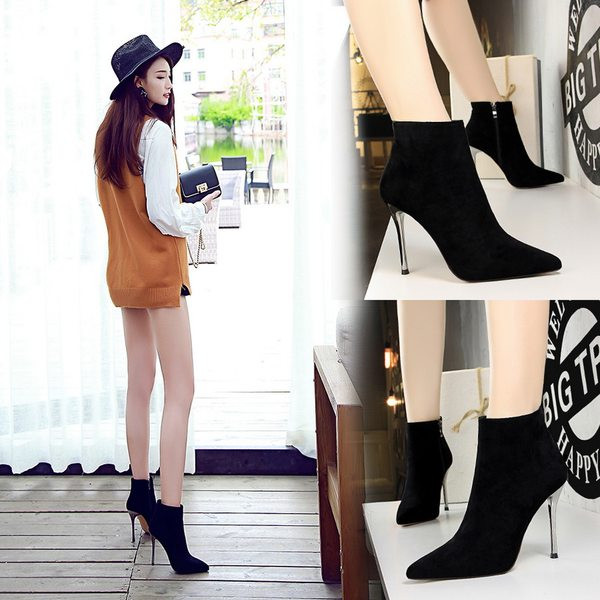 Ženske čizme na tanku visoku petu pogodne za zimu