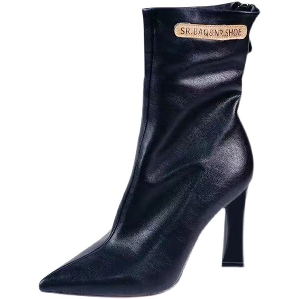 Ženske čizme od eko kože model na špic sa tankom ili debelom petom