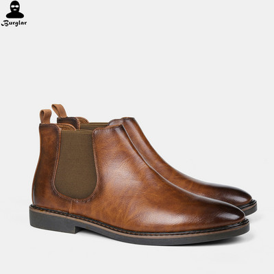 Зимни мъжки боти от еко велур